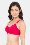 Lady Lyka Single Layered Non Wired Medium Coverage T-Shirt Bra - Hot Pink — thumbnail 3